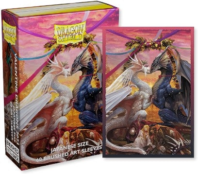 Image for Dragon Shield 2023 Limited Edition Japanese Art Sleeves - Valentine Dragons (60-Pack) - Card Sleeves