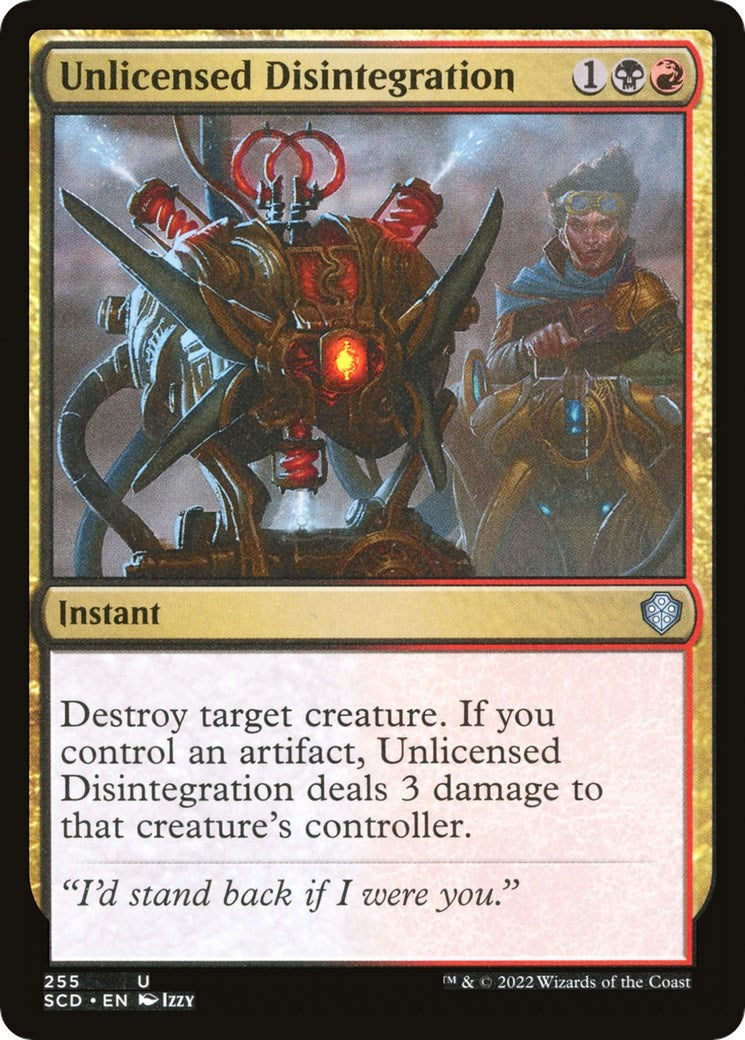 Image for Unlicensed Disintegration (255) - Magic: The Gathering