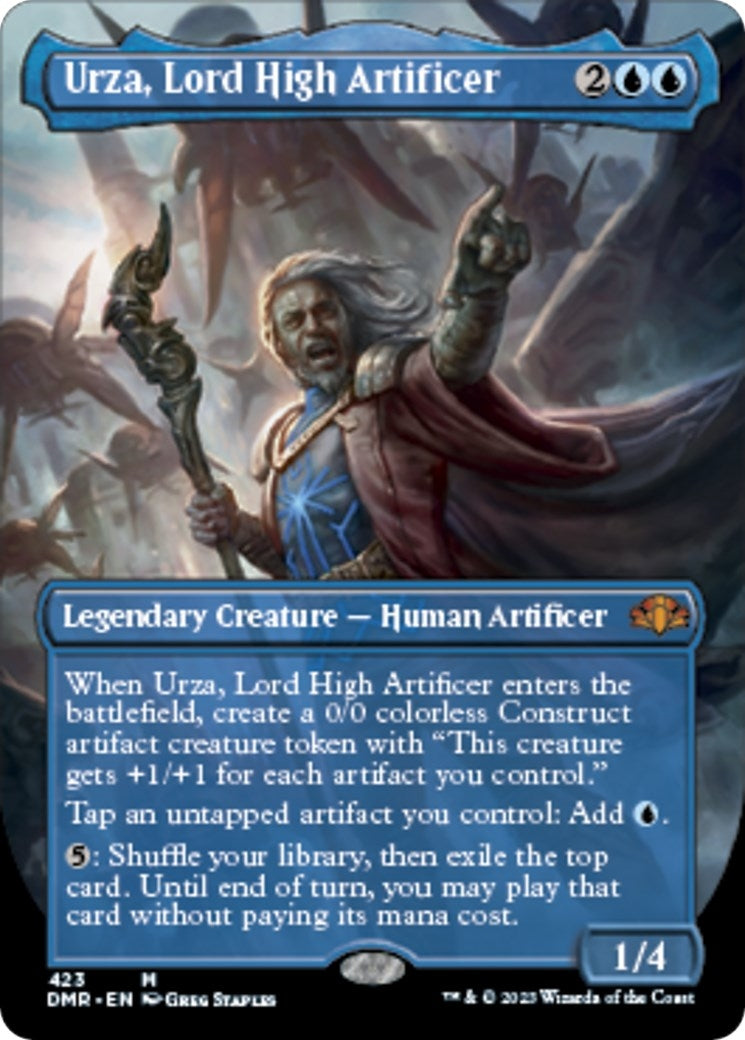 Image for Urza, Lord High Artificer (Borderless) (423) - Magic: The Gathering