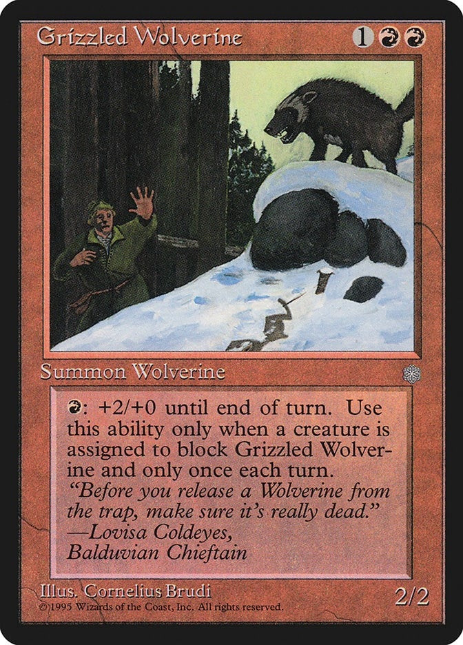 Image for Grizzled Wolverine - Magic: The Gathering