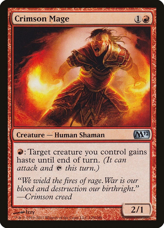 Image for Crimson Mage (129) (M12) - Magic: The Gathering