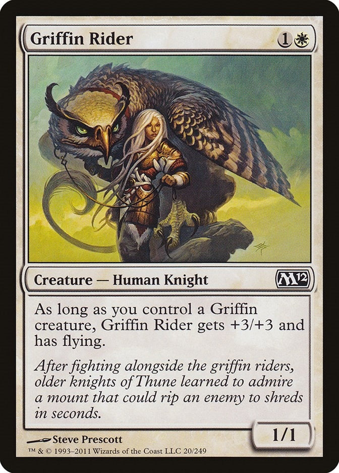 Image for Griffin Rider (20) (M12) - Magic: The Gathering