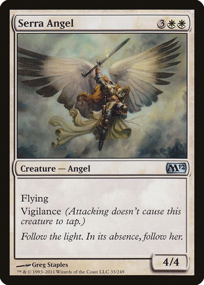 Image for Serra Angel (33) (M12) - Magic: The Gathering