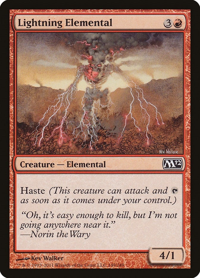 Image for Lightning Elemental (149) (M12) - Magic: The Gathering