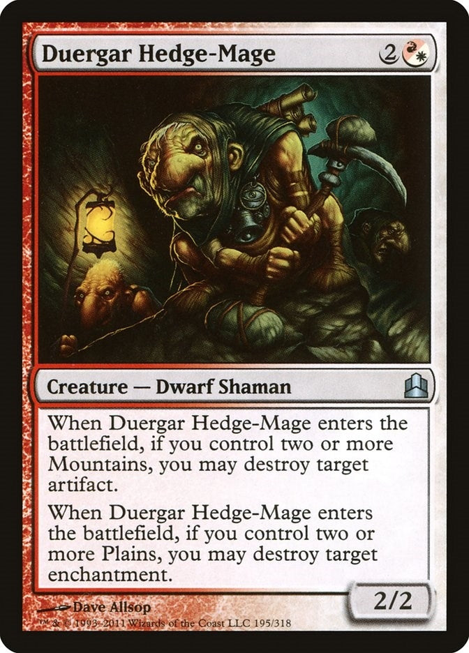 Image for Duergar Hedge-Mage (195) (CMD) - Magic: The Gathering
