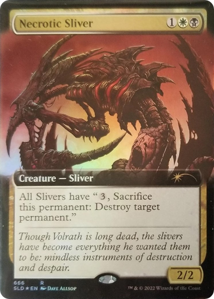 Image for Necrotic Sliver (Extended Art) (666) - Magic: The Gathering