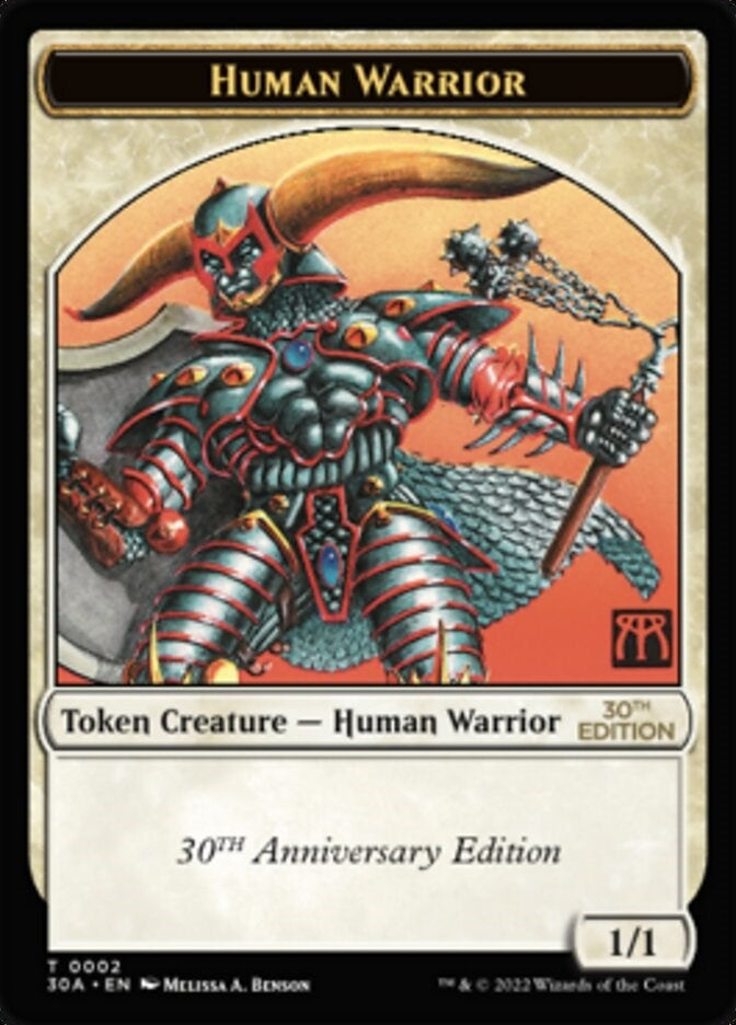 Image for Human Warrior Token (2) - Magic: The Gathering