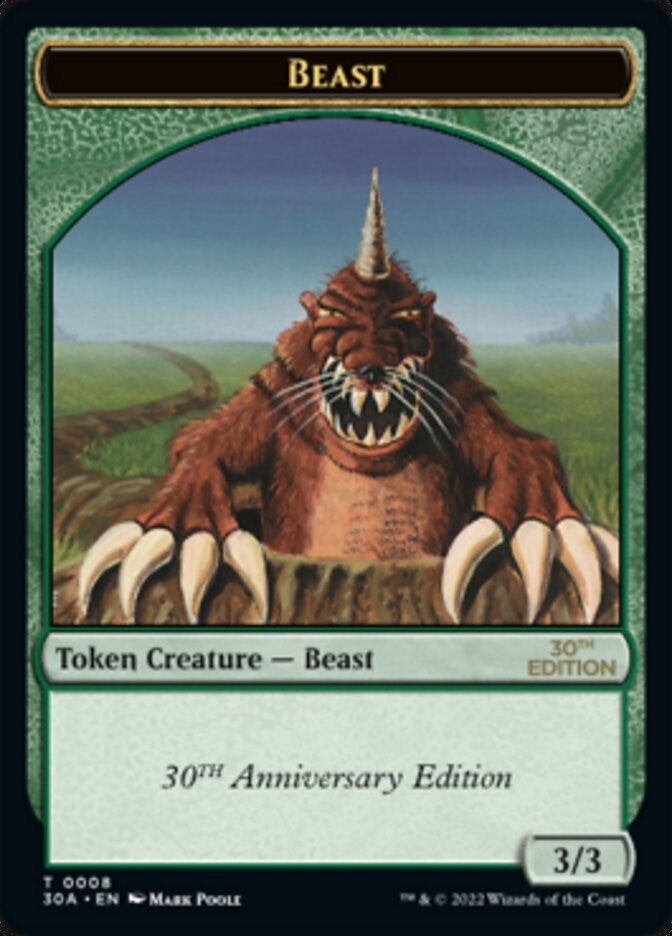 Image for Beast Token (8) - Magic: The Gathering