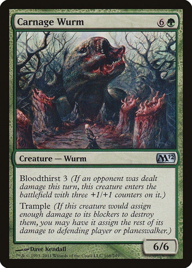 Image for Carnage Wurm (168) (M12) - Magic: The Gathering