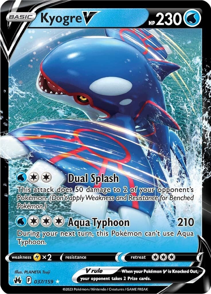 Image for Kyogre V (037/159) (CRZ) - Pokemon