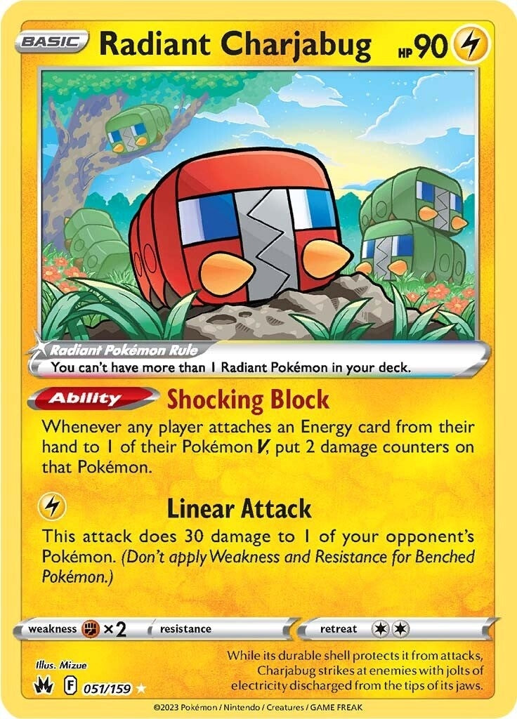 Image for Radiant Charjabug (051/159) (CRZ) - Pokemon