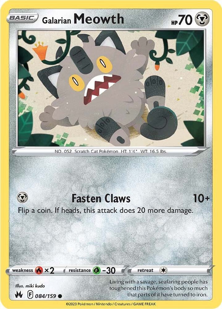 Image for Galarian Meowth (084/159) (CRZ) - Pokemon