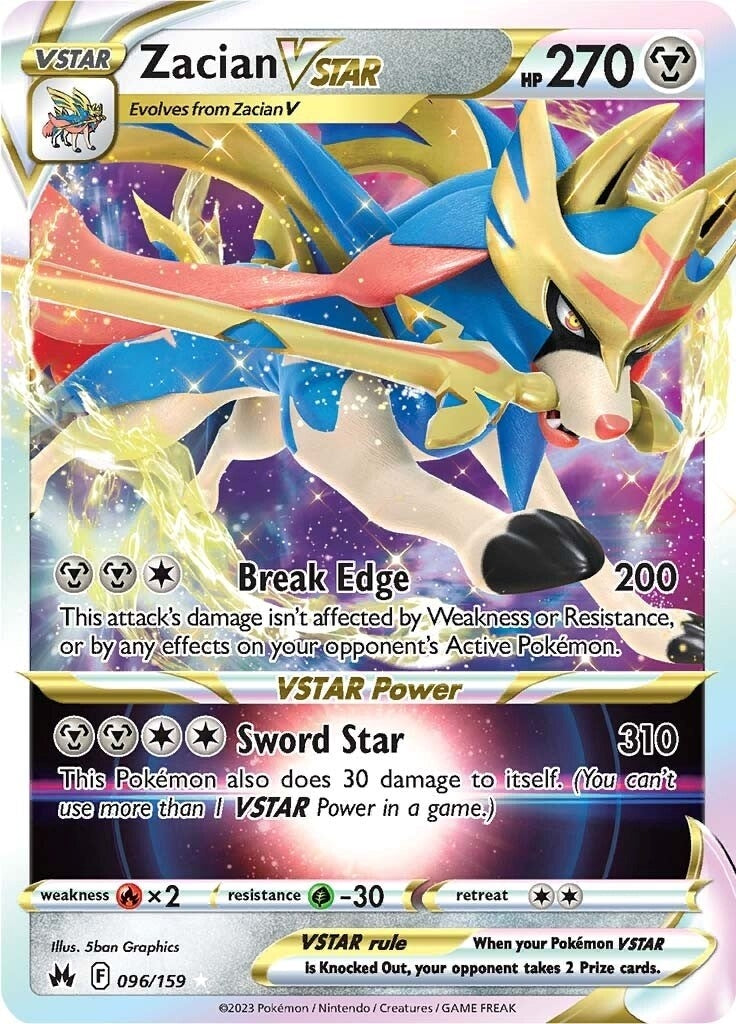 Image for Zacian VSTAR (096/159) (CRZ) - Pokemon