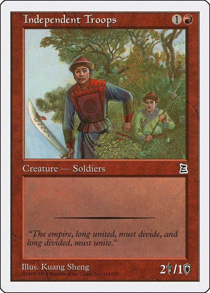 Image for Independent Troops (114) - Magic: The Gathering