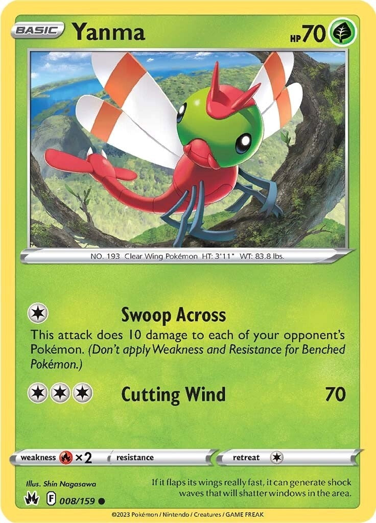 Image for Yanma (008/159) (CRZ) - Pokemon