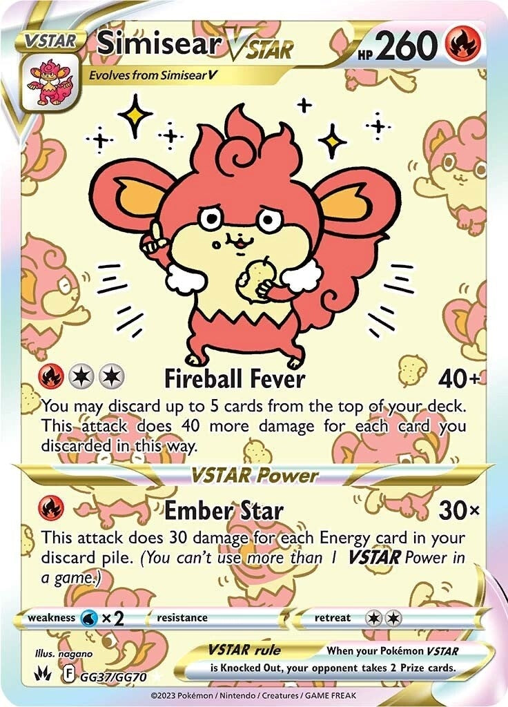 Image for Simisear VSTAR (GG37/GG70) (CRZ:GG) - Pokemon