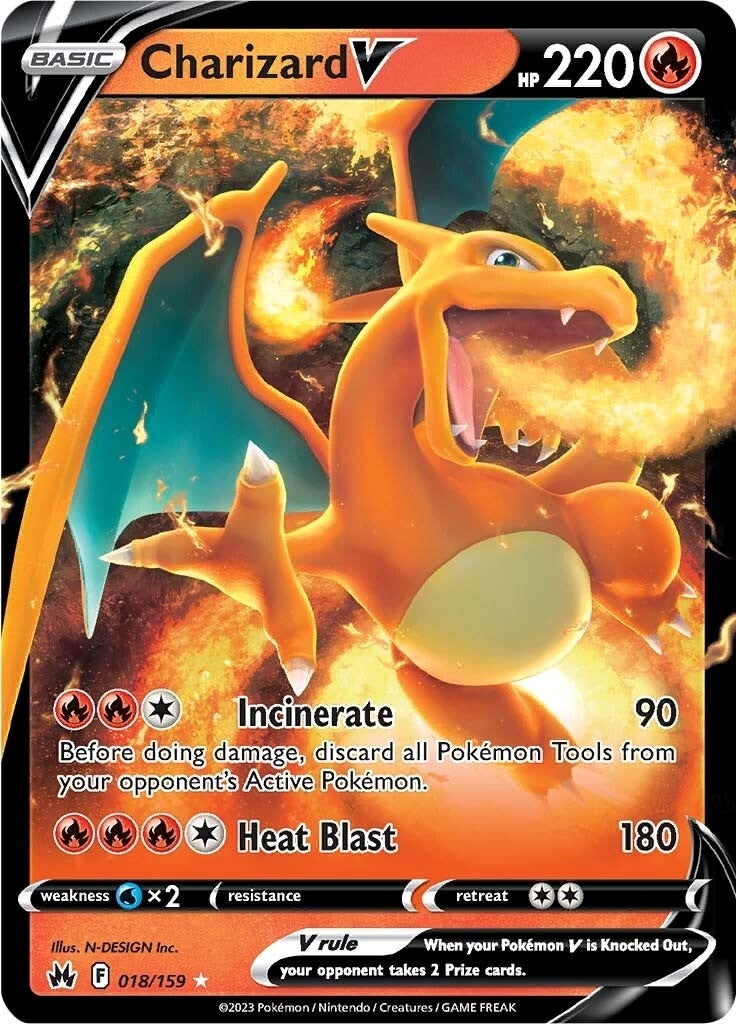 Image for Charizard V (018/159) (CRZ) - Pokemon