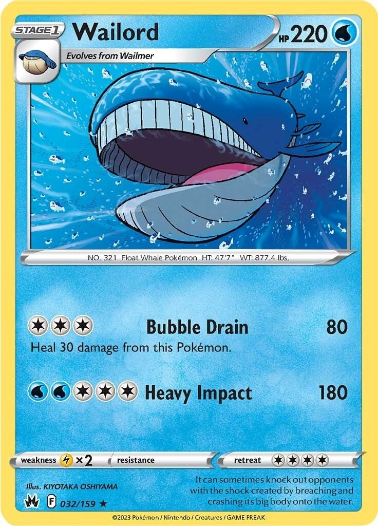 Image for Wailord (032/159) (CRZ) - Pokemon