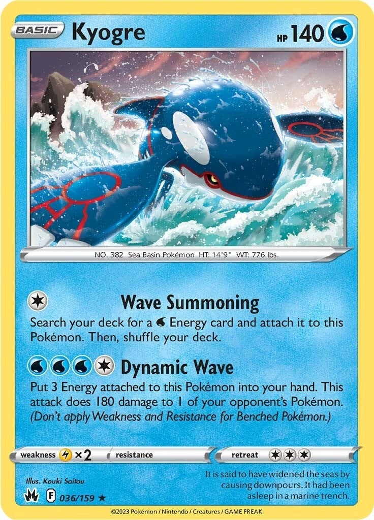 Image for Kyogre (036/159) (CRZ) - Pokemon