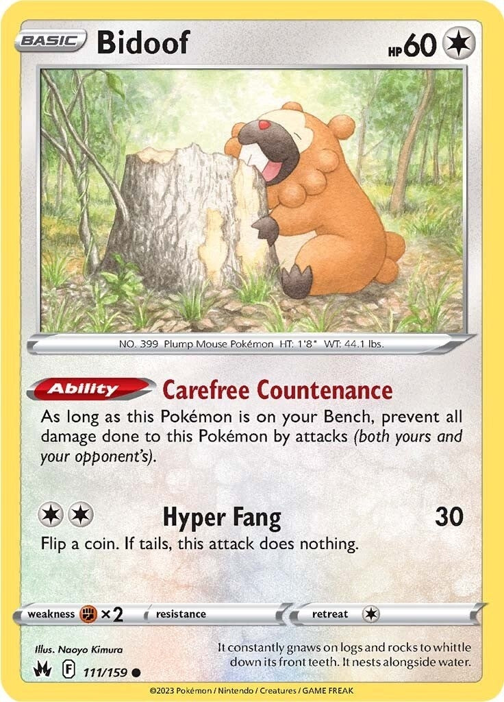 Image for Bidoof (111/159) (CRZ) - Pokemon