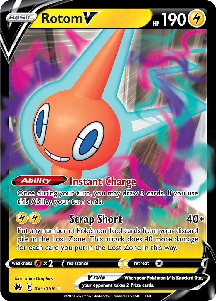 Image for Rotom V (045/159) (CRZ) - Pokemon