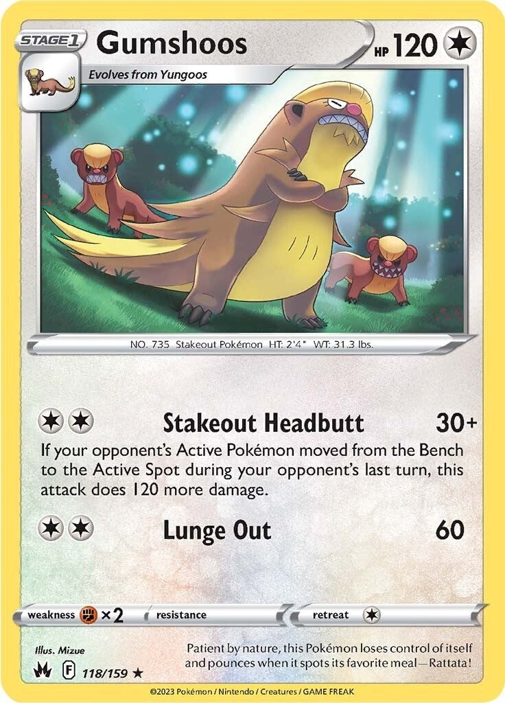 Image for Gumshoos (118/159) (CRZ) - Pokemon