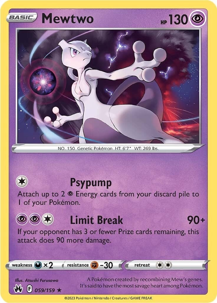 Image for Mewtwo (059/159) (CRZ) - Pokemon