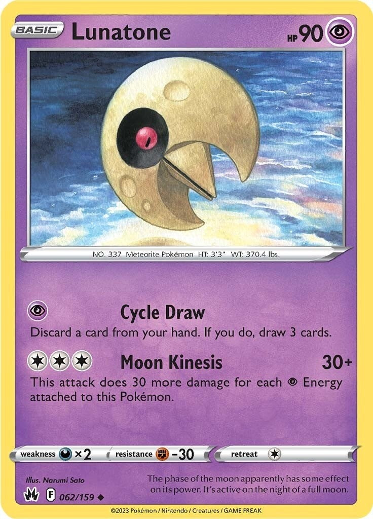 Image for Lunatone (062/159) (CRZ) - Pokemon