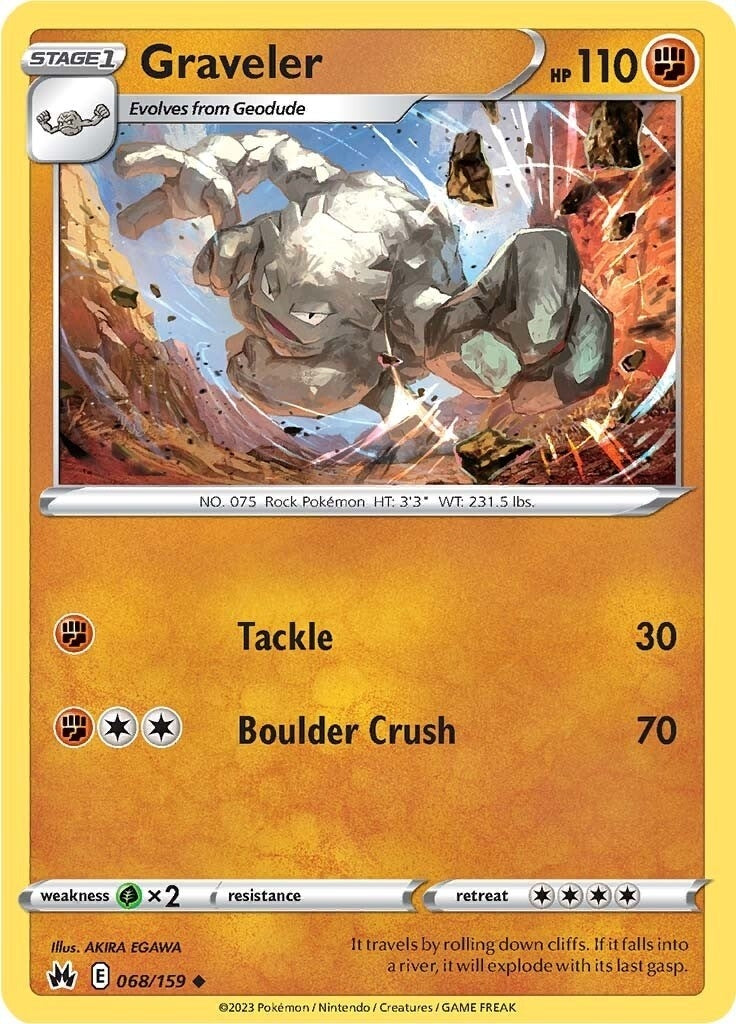 Image for Graveler (068/159) (CRZ) - Pokemon