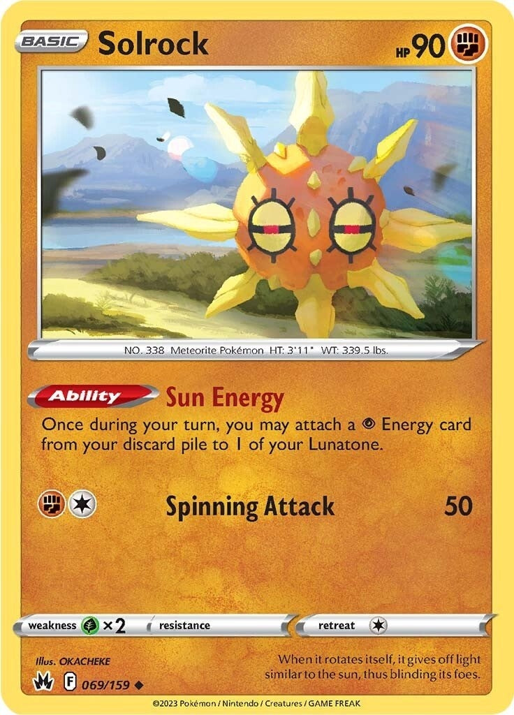 Image for Solrock (069/159) (CRZ) - Pokemon