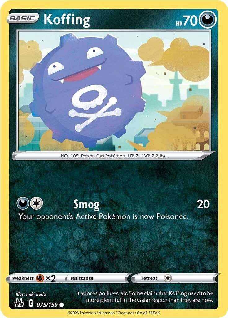 Image for Koffing (075/159) (CRZ) - Pokemon