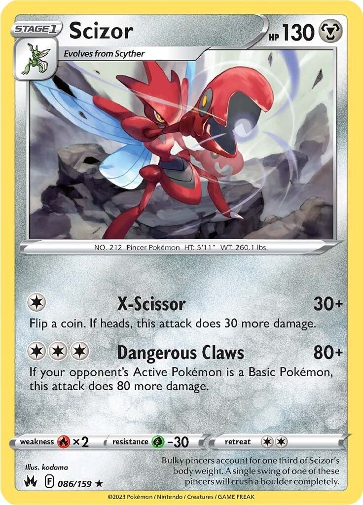 Image for Scizor (086/159) (CRZ) - Pokemon