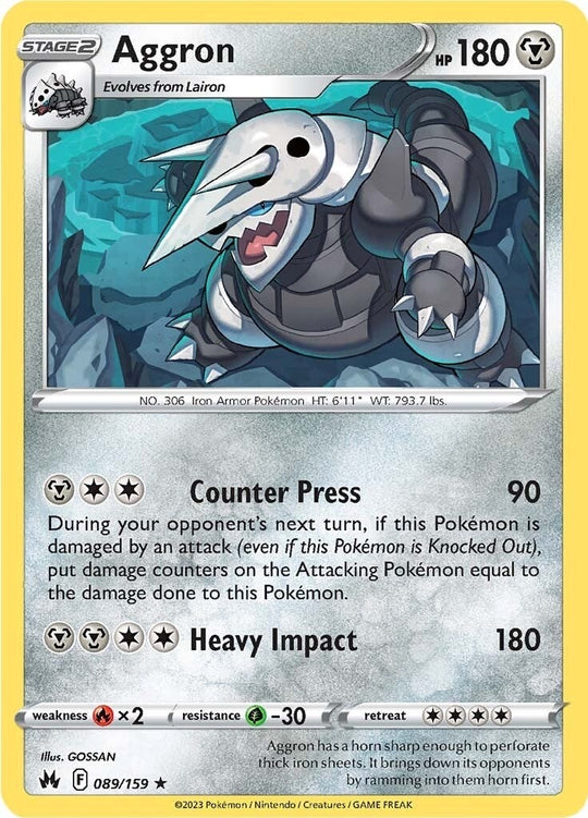Image for Aggron (089/159) (CRZ) - Pokemon