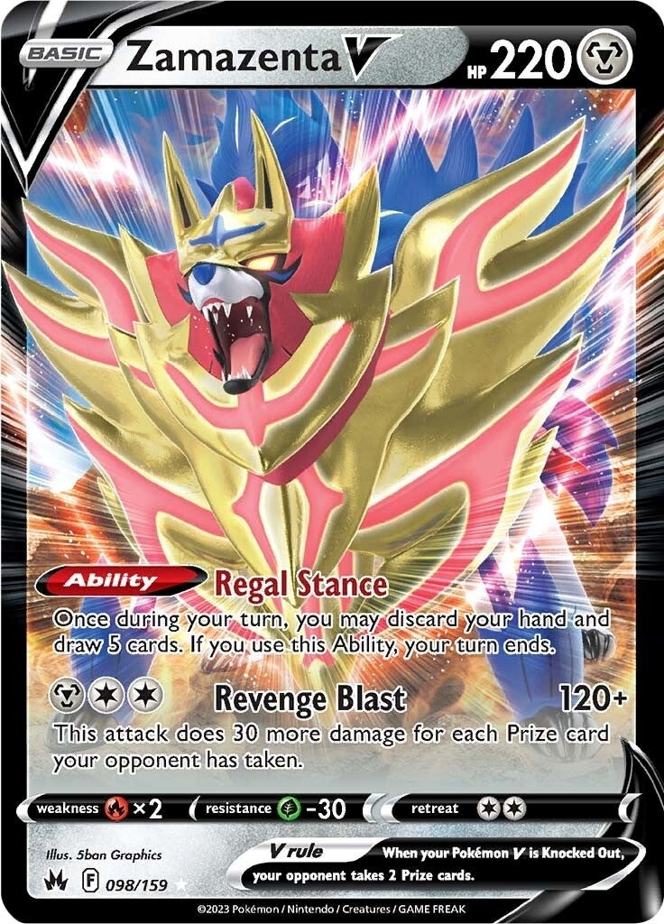 Image for Zamazenta V (098/159) (CRZ) - Pokemon