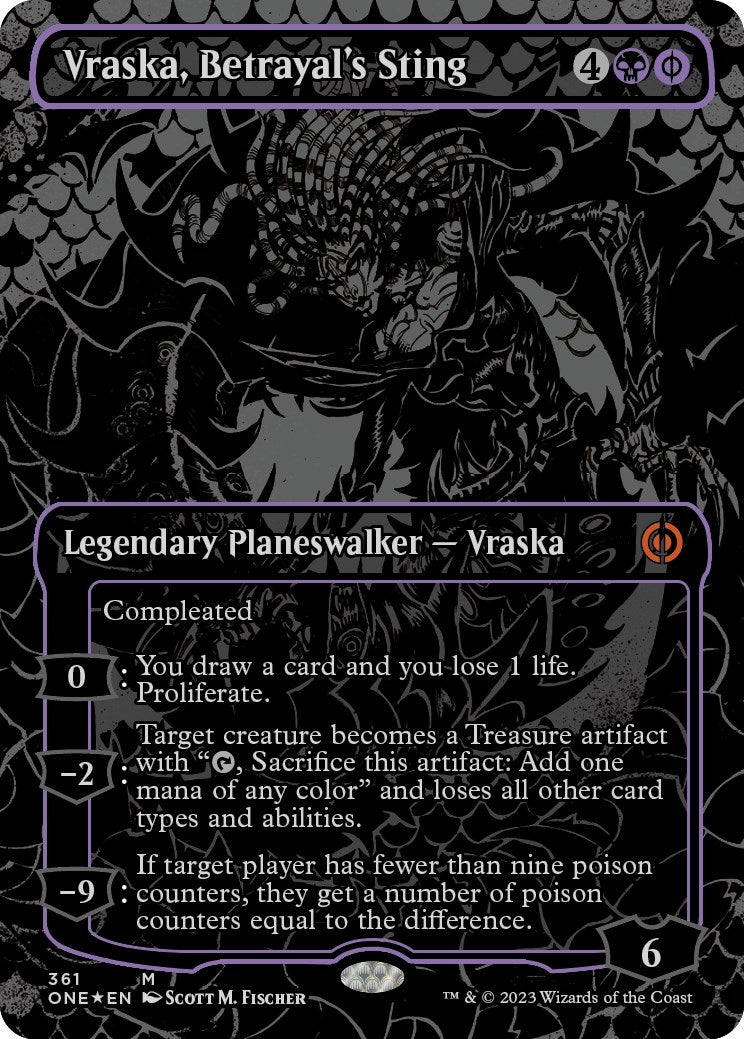 Image for Vraska, Betrayal's Sting (Oil Slick Raised Foil) (361) - Magic: The Gathering