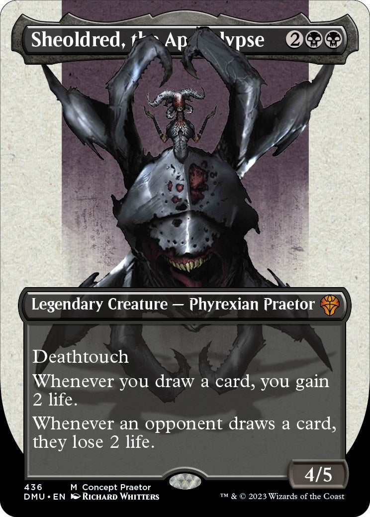 Image for Sheoldred, the Apocalypse (Concept Praetor) (Step-And-Compleat Foil) (436) - Magic: The Gathering