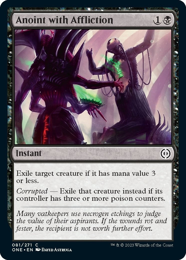 Image for Anoint with Affliction (81) (ONE) - Magic: The Gathering