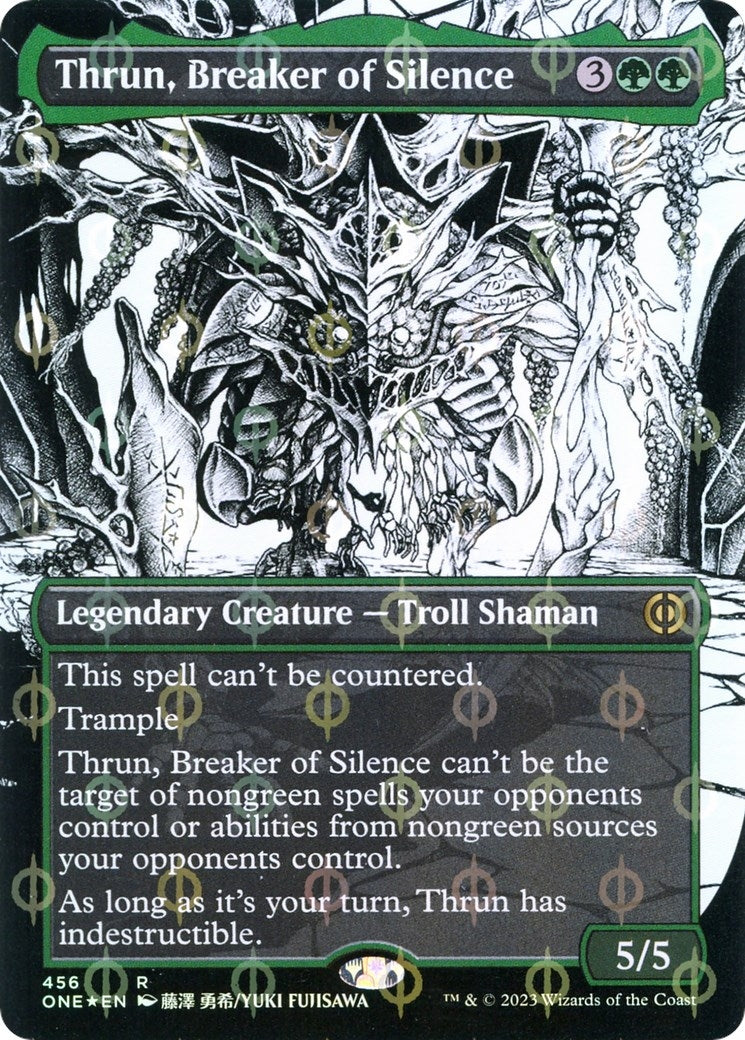 Image for Thrun, Breaker of Silence (Borderless) (Step-and-Compleat Foil) (456) - Magic: The Gathering