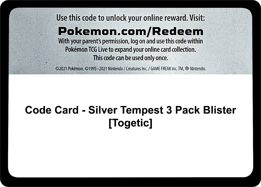 Image for Code Card - Silver Tempest 3 Pack Blister [Togetic] (SWSH12) - Pokemon