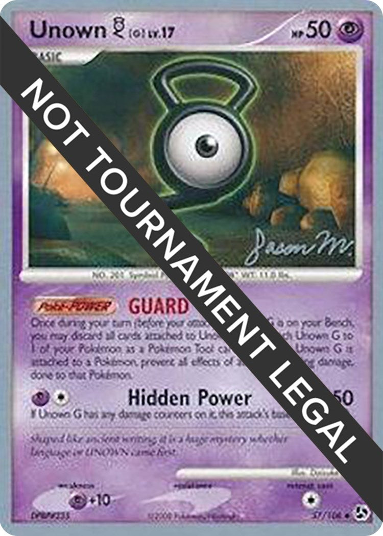 Image for Unown [G] - 2009 (Jason Martinez) (57/106) (WCD) - Pokemon