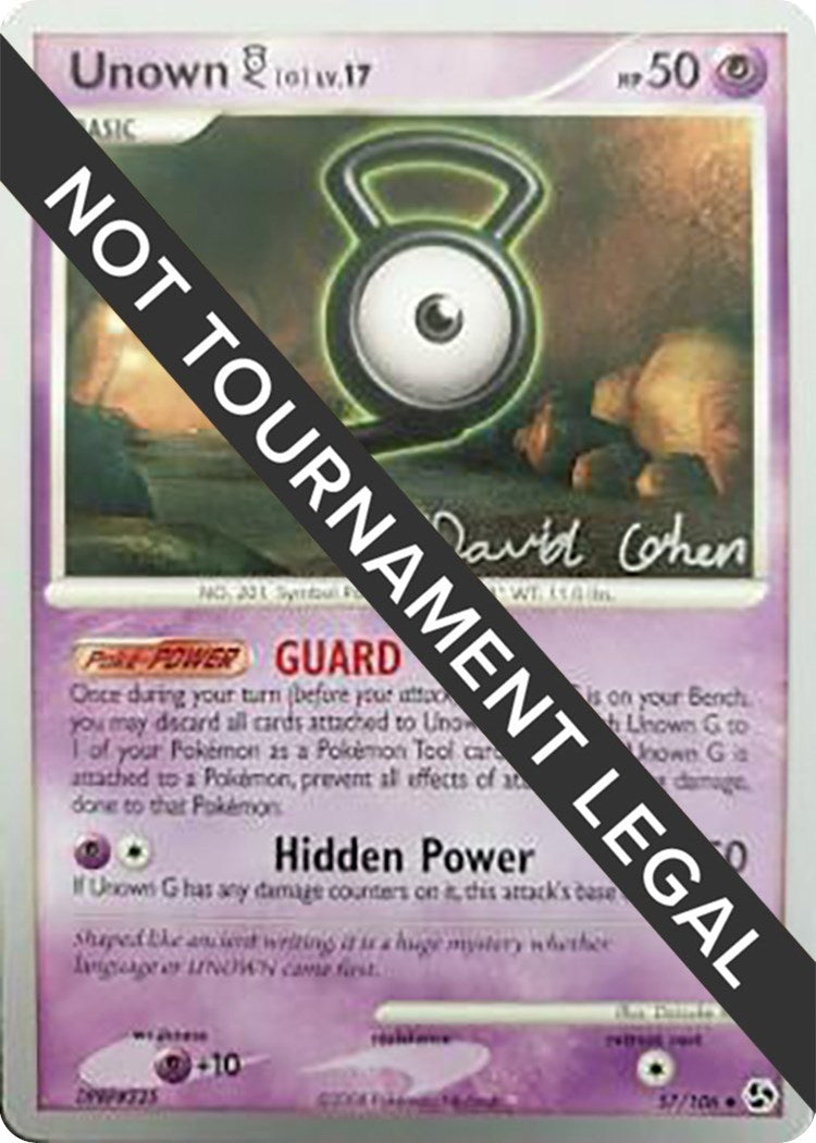Image for Unown [G] - 2009 (David Cohen) (57/106) (WCD) - Pokemon