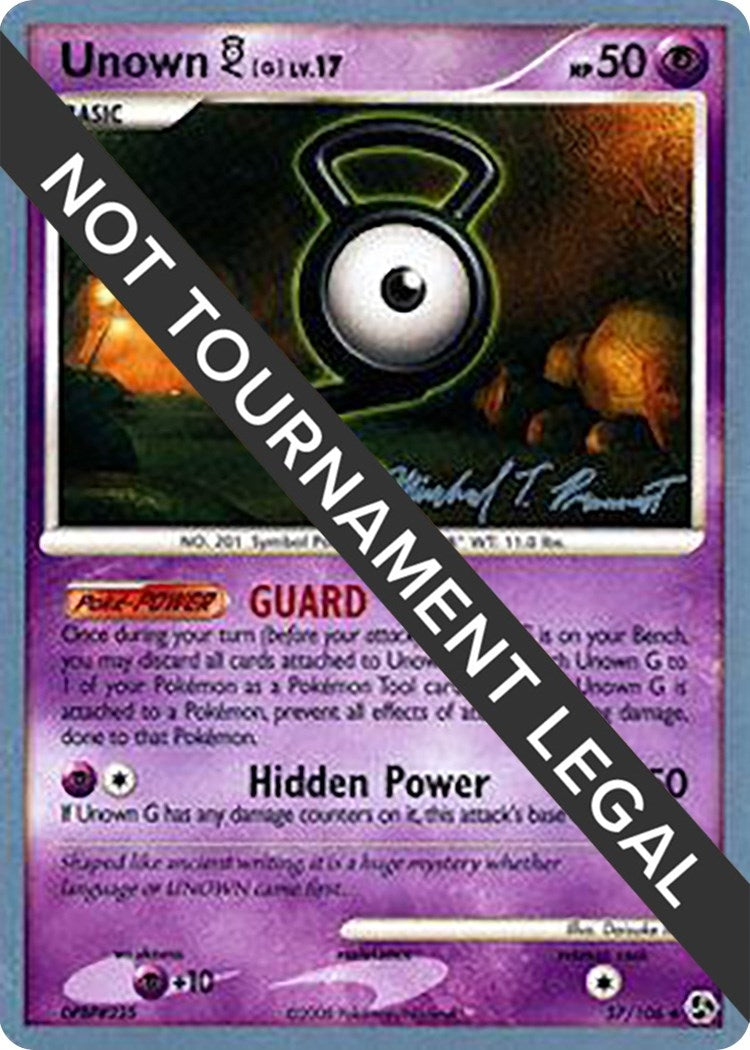 Image for Unown [G] - 2010 (Michael Pramawat) (57/106) (WCD) - Pokemon