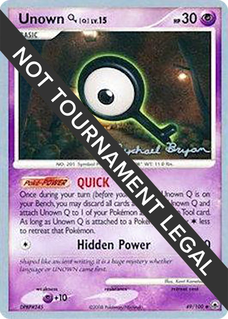Image for Unown [Q] - 2010 (Mychael Bryan) (49/100) (WCD) - Pokemon