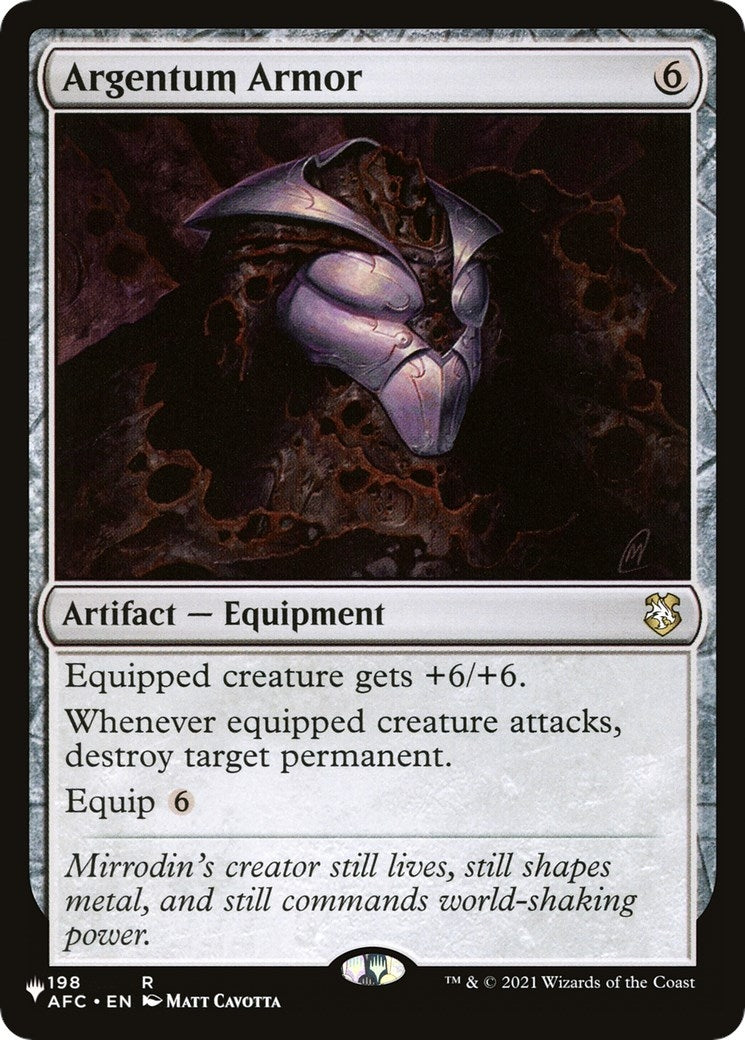 Image for Argentum Armor (198/062) (LIST) - Magic: The Gathering