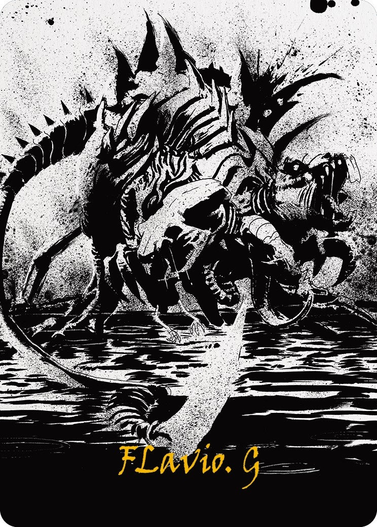 Image for Karumonix, the Rat King Art Card (Gold-Stamped Signature) (70) (ASONE) - Magic: The Gathering
