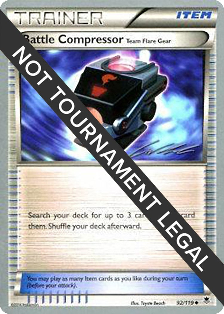 Image for Battle Compressor (Team Flare Gear) - 2016 (Cody Walinski) (92/119) (WCD) - Pokemon