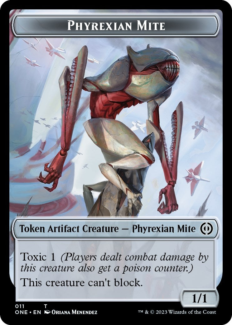 Image for Phyrexian Mite (011) // The Hollow Sentinel Double-sided Token (11 // 9) - Magic: The Gathering