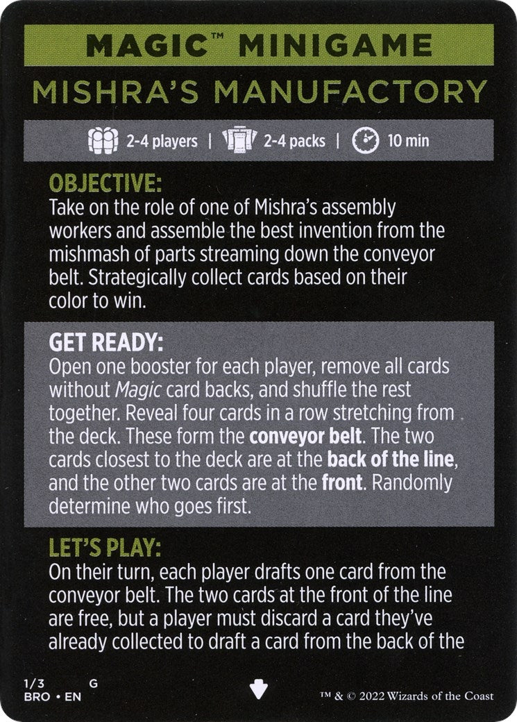 Image for Magic Minigame: Mishra's Manufactory (1) - Magic: The Gathering