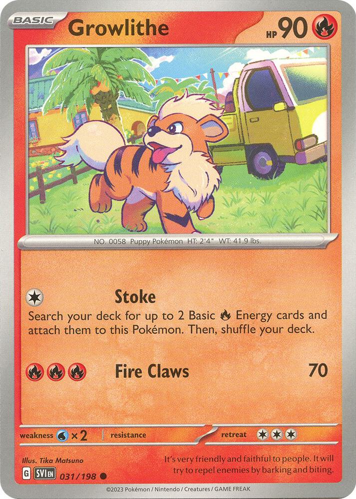 Image for Growlithe (031/198) (SVI) - Pokemon