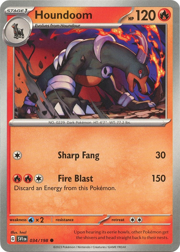 Image for Houndoom (034/198) (SVI) - Pokemon